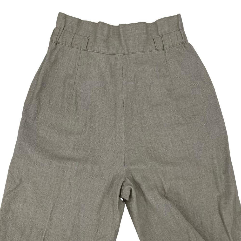 Vintage Paper Bag Trouser Pants Barry Bricken Tan Beige Size 4 - Picture 5 of 7
